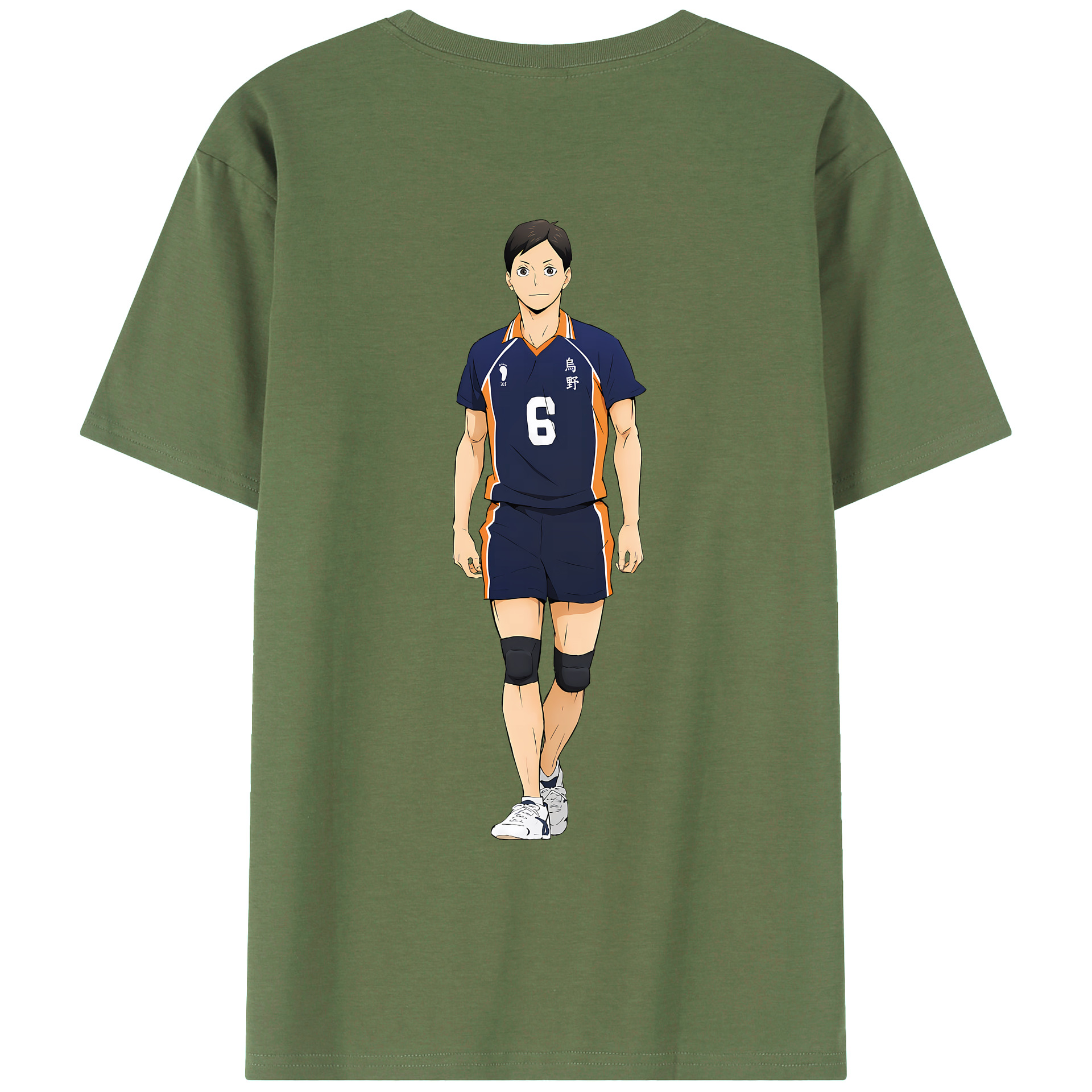 （画像用） ハイキュー!! Haikyu!! 綿100％ メンズ半袖Tシャツ（バックプリント） 通気性